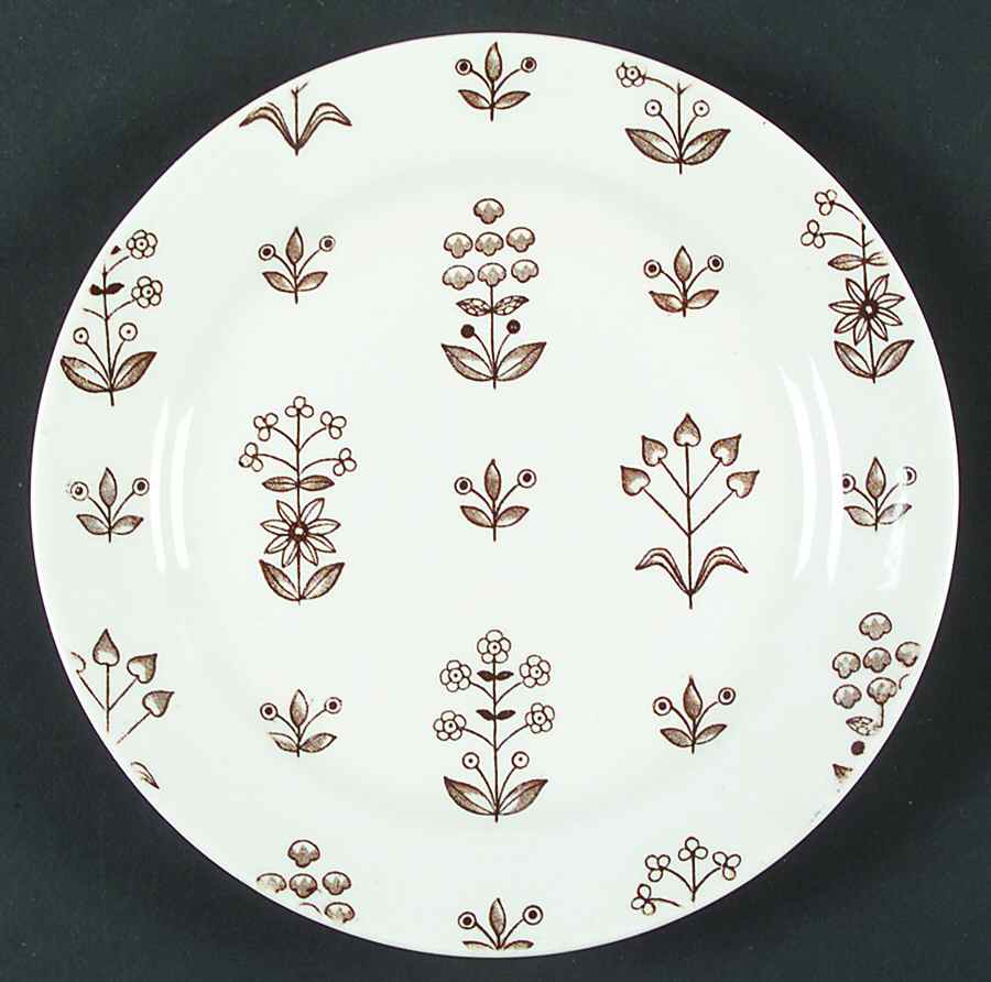 Tapestry Brown Salad Plate by Arabia of Finland-1