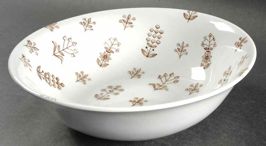 Tapestry Brown 10" Round Vegetable Bowl by Arabia of Finland-1