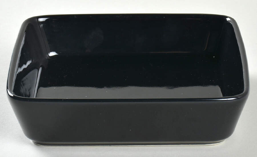 Teema Black 6" Square Dish by Arabia of Finland-1