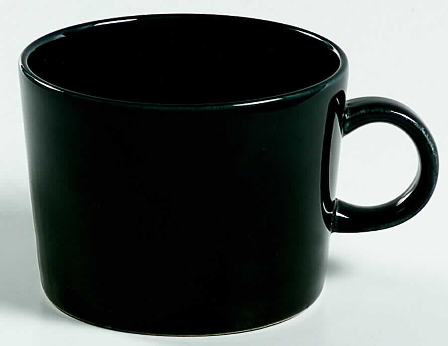 Teema Black Flat Cup by Arabia of Finland-1