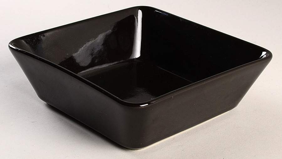 Teema Black 6" Square Vegetable Bowl by Arabia of Finland-1