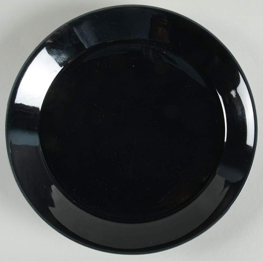 Teema Black Salad Plate by Arabia of Finland-1