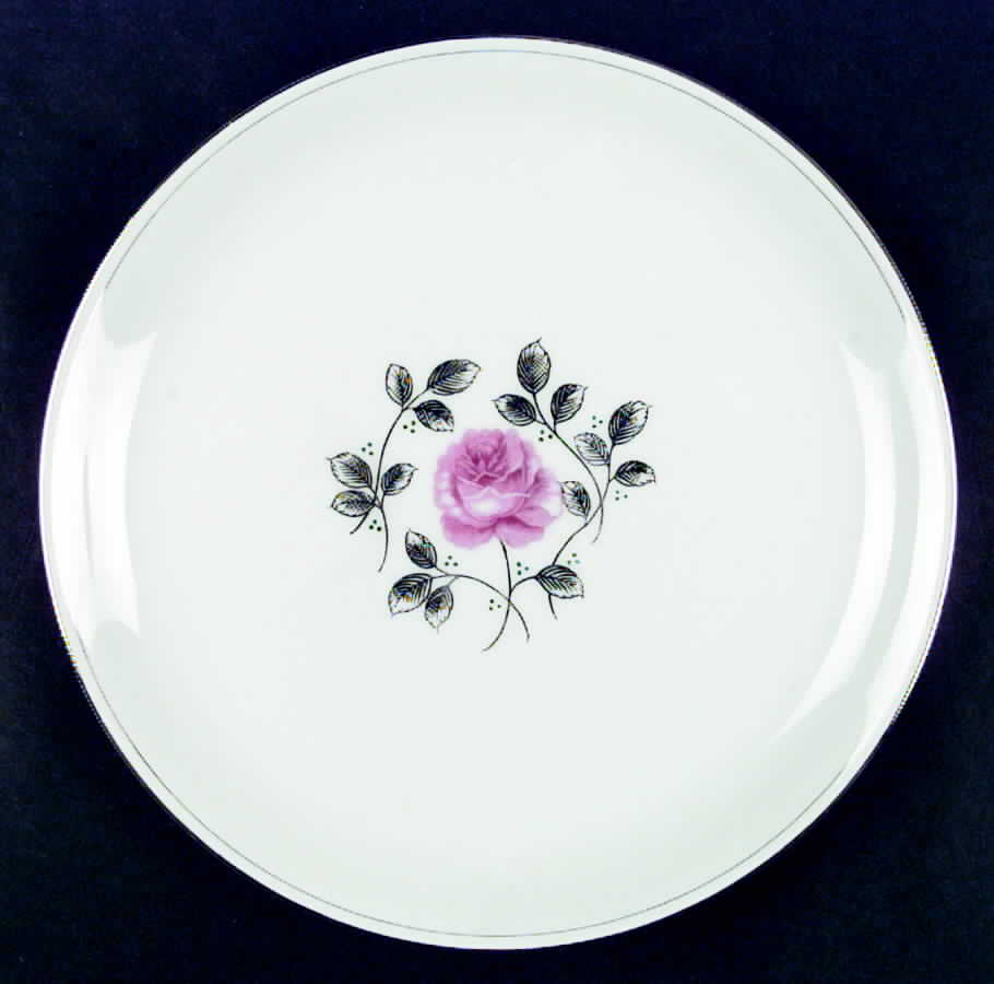 Silver Rose Dinner Plate by Arlen-1