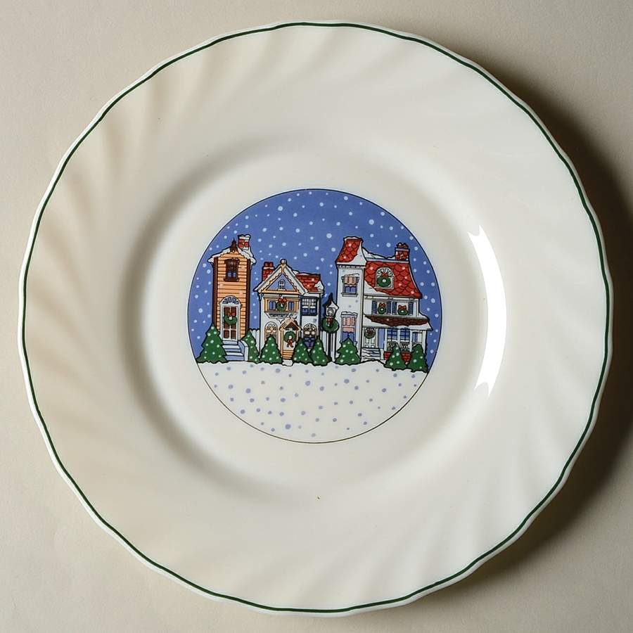 Holiday Village Salad Plate by Arcopal-1