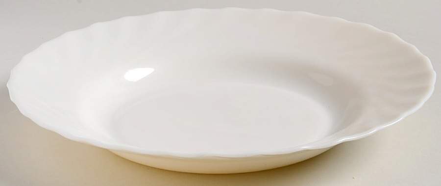Trianon White Rim Soup Bowl by Arcopal-1
