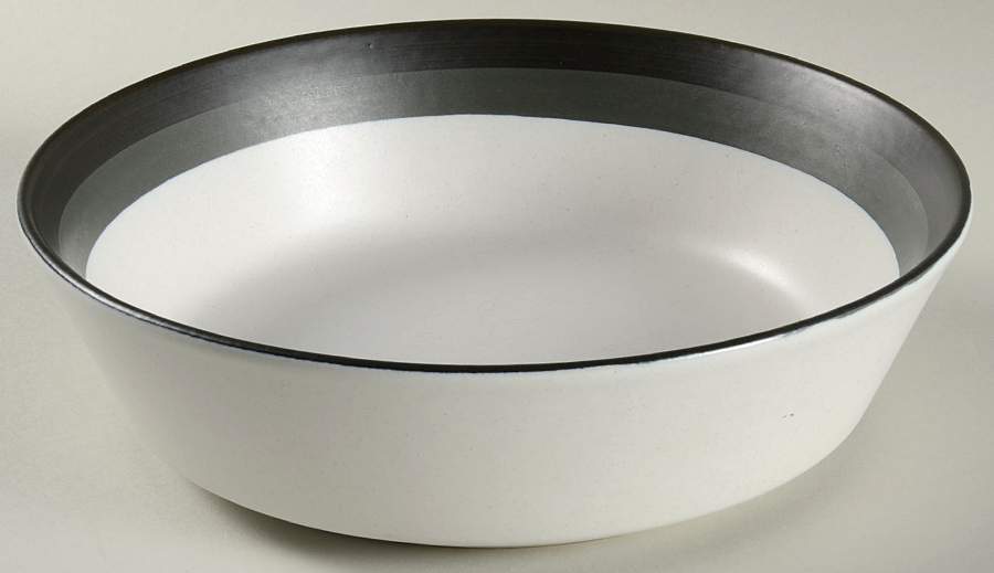 Black Foot 9" Round Vegetable Bowl by Arrowstone-1