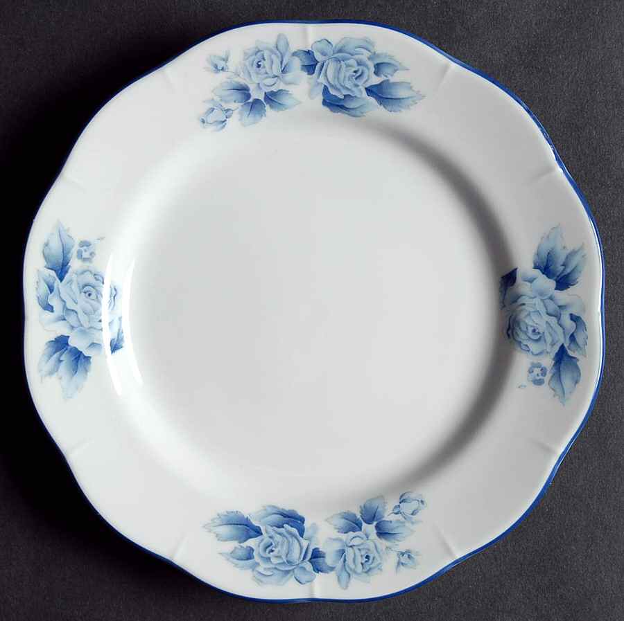 Blue Damask Bread & Butter Plate by Arita-1