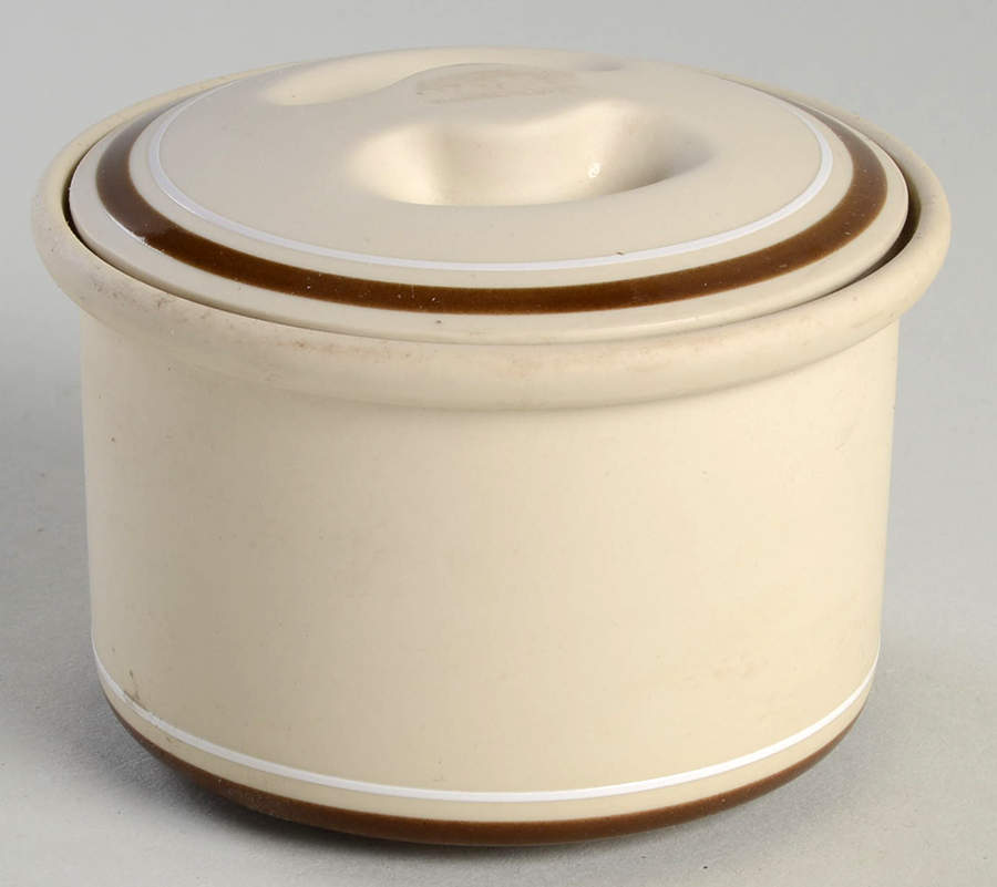 Genesis Beige Sugar Bowl & Lid by Arita-1