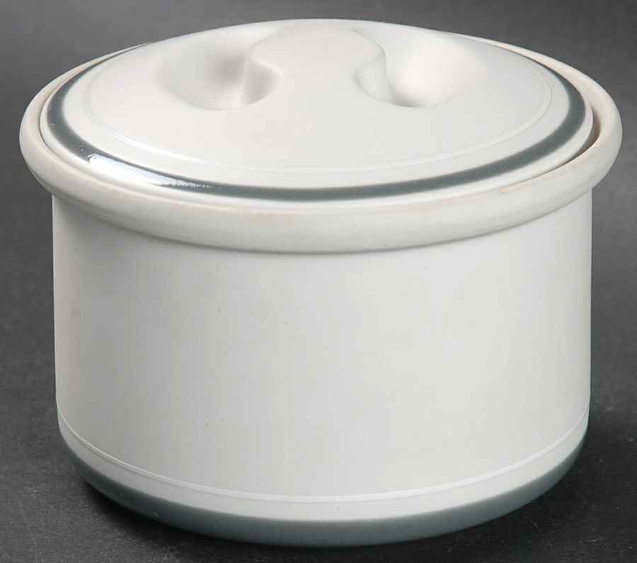 Genesis Grey Sugar Bowl & Lid by Arita-1