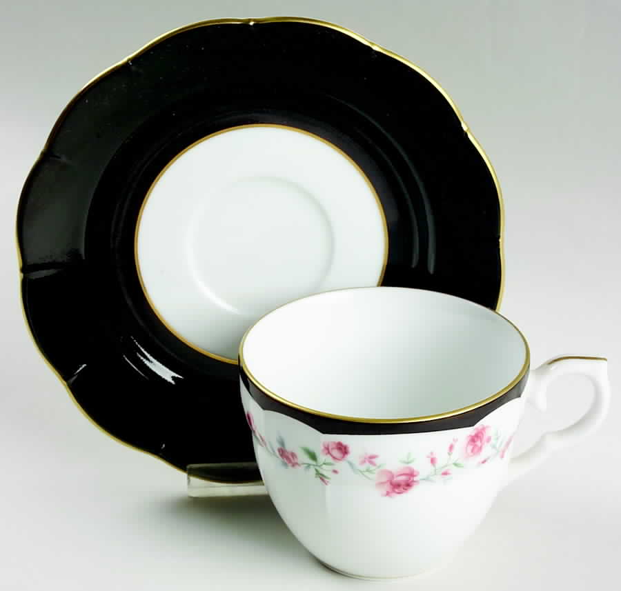 Victoria's Garden Flat Cup & Saucer Set by Arita-1
