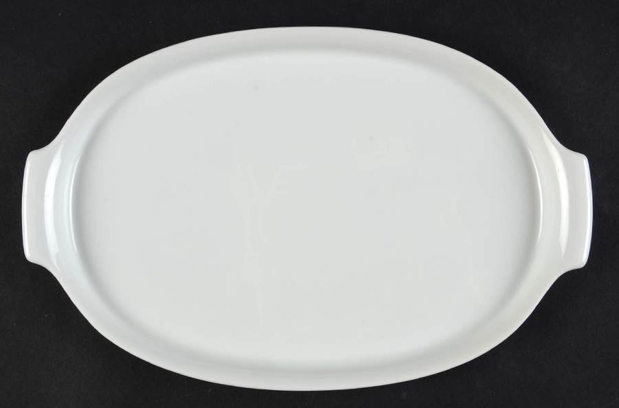 Arzberg White (Shape 1382) 8" Oval Handled Tray by Arzberg-1