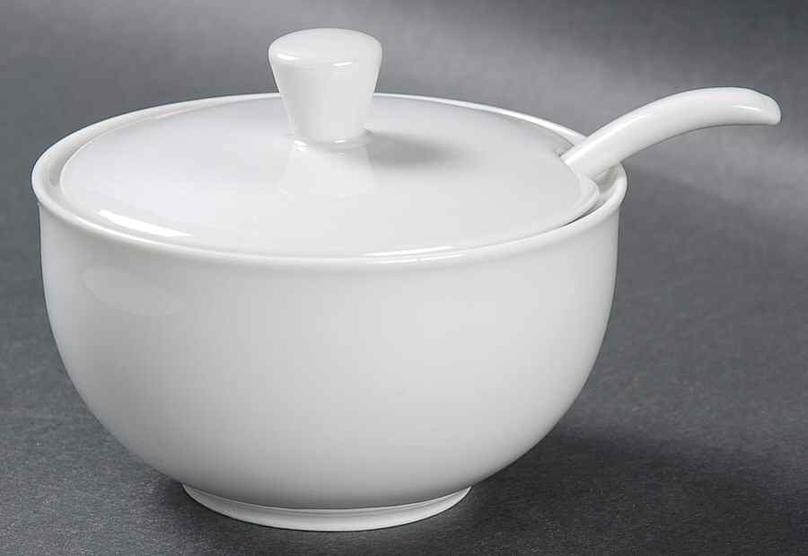 Arzberg White (Shape 1382) Jam/Jelly & Lid W/Spoon by Arzberg-1