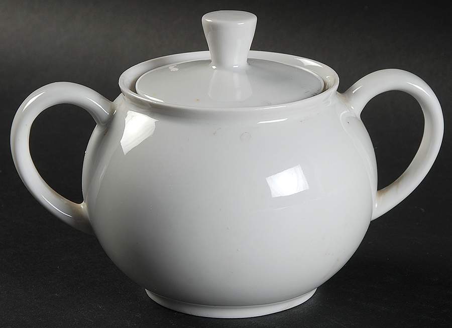 Arzberg White (Shape 1382) Sugar Bowl & Lid by Arzberg-1