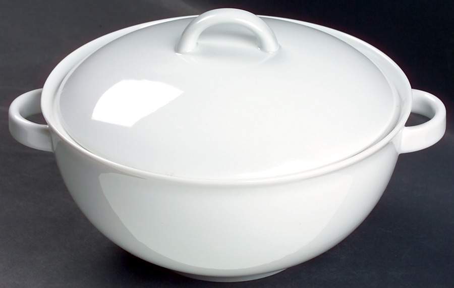 Arzberg White (Shape 1382) Round Covered Vegetable by Arzberg-1