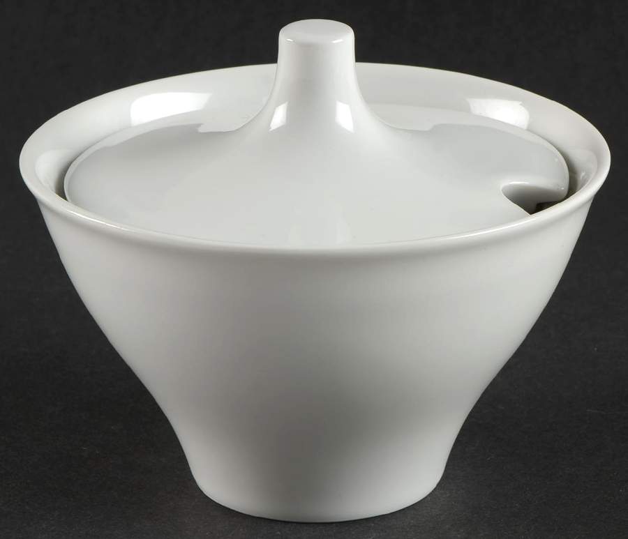 Arzberg White (Shape 2025) Mustard Jar & Lid by Arzberg-1