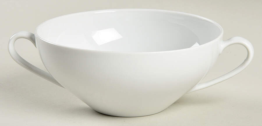 Arzberg White (Form Shape 2000) Flat Cream Soup Bowl by Arzberg-1