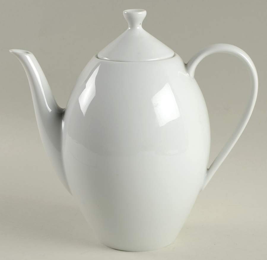 Arzberg White (Form Shape 2000) Coffee Pot & Lid by Arzberg-1