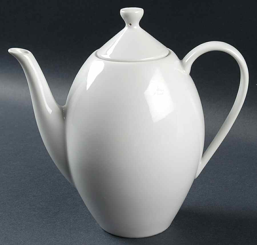 Arzberg White (Form Shape 2000) Coffee Pot & Lid by Arzberg-1