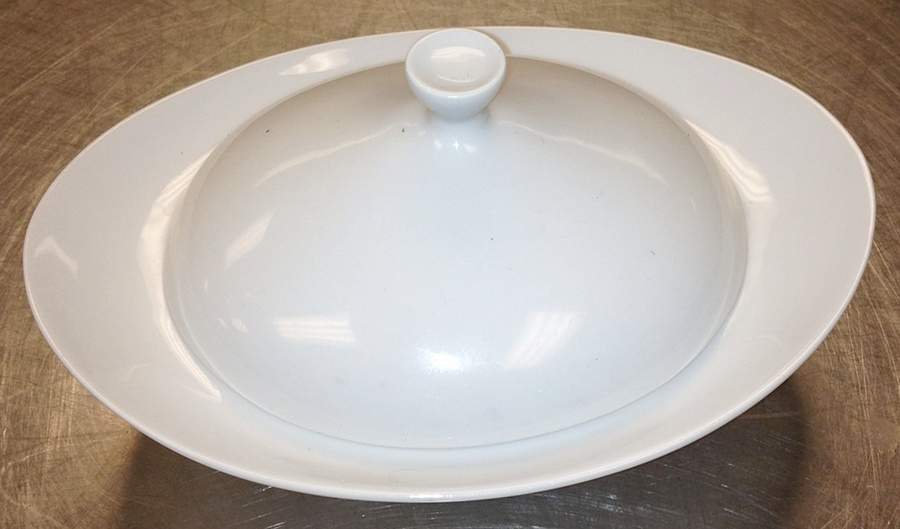 Arzberg White (Form Shape 2000) 7" Oval Box & Lid by Arzberg-1