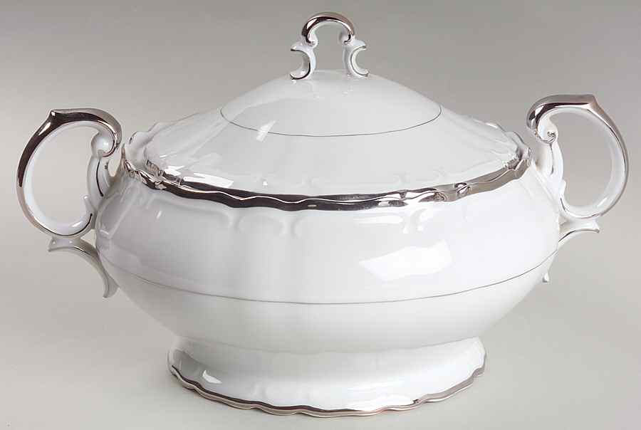 Empress White Round Covered Vegetable by Ashcraft-1
