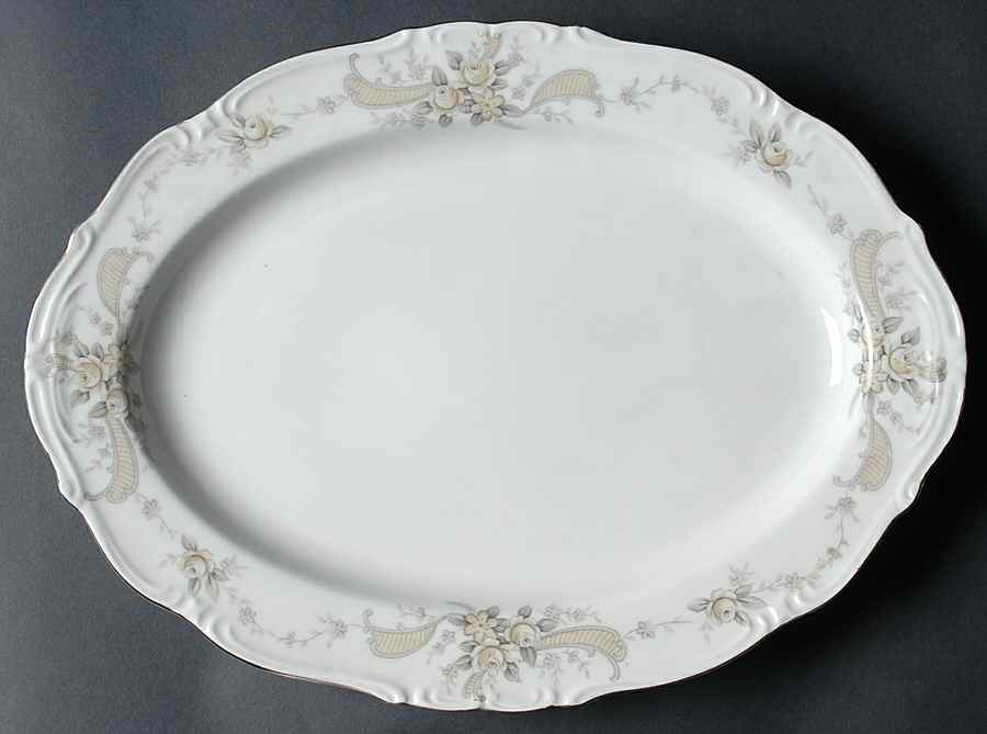 Queen Anne 14" Oval Serving Platter by Ashcraft-1
