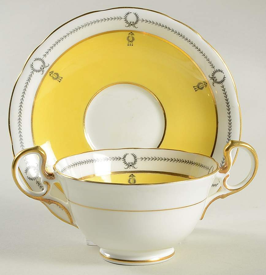 3138 Footed Bouillon Cup & Saucer by John  Aynsley & Sons-1