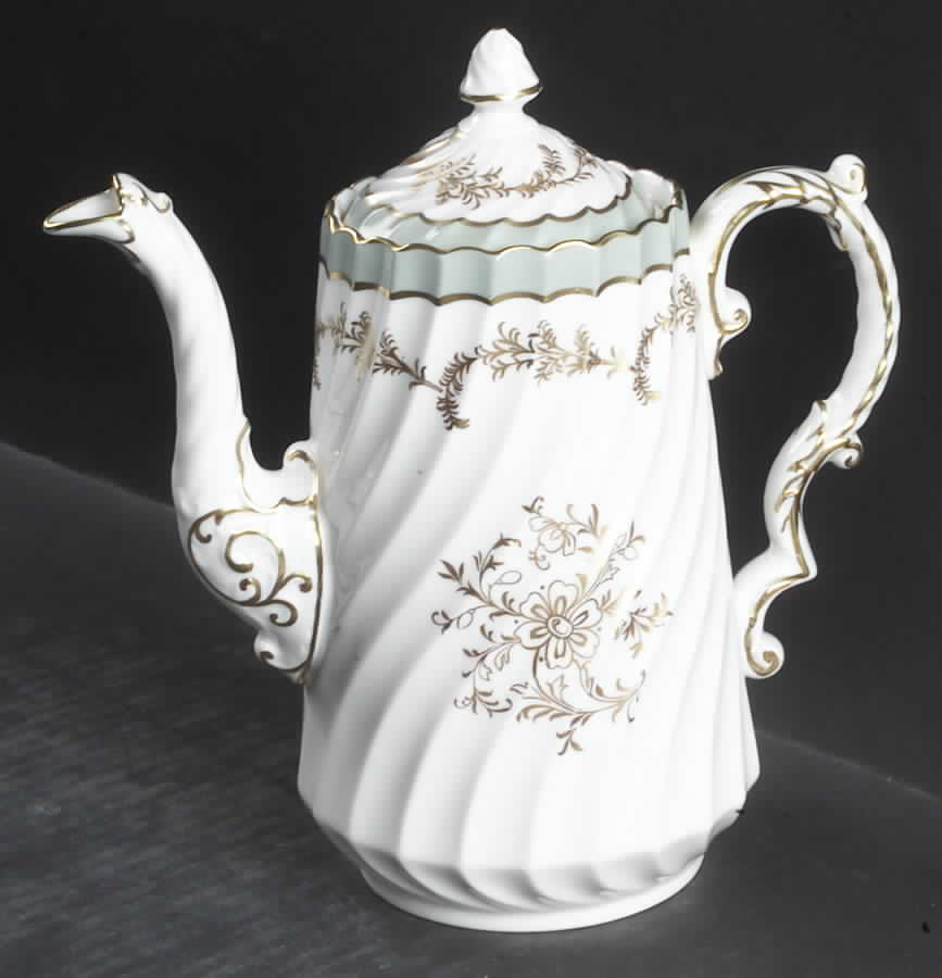8155 Green Mini Coffee Pot & Lid by John  Aynsley & Sons-1