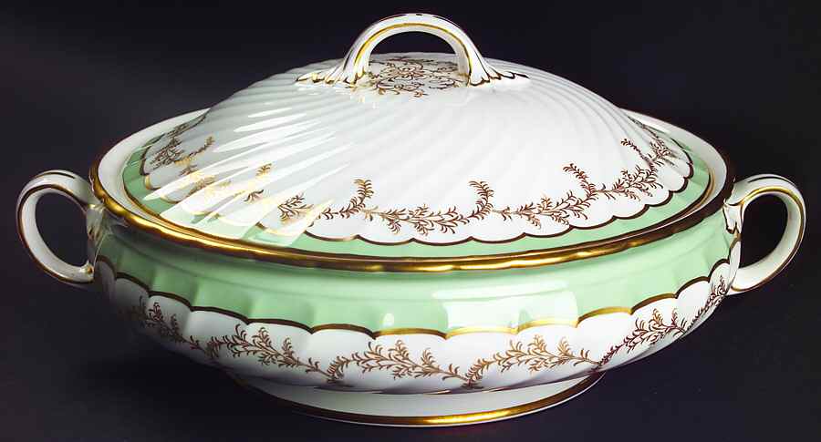 8155 Green Round Covered Vegetable by John  Aynsley & Sons-1