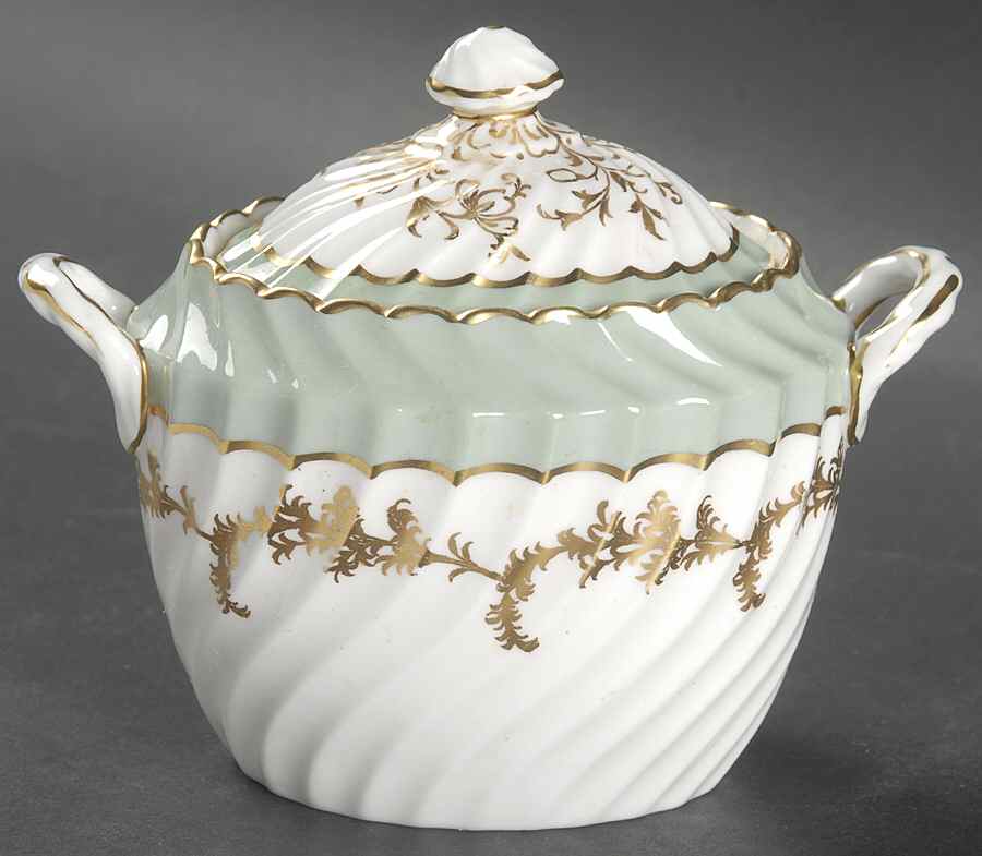 8155 Green Sugar Bowl & Lid by John  Aynsley & Sons-1