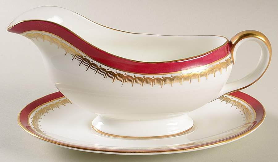 Ambassador Maroone Gravy Boat & Underplate by John  Aynsley & Sons-1