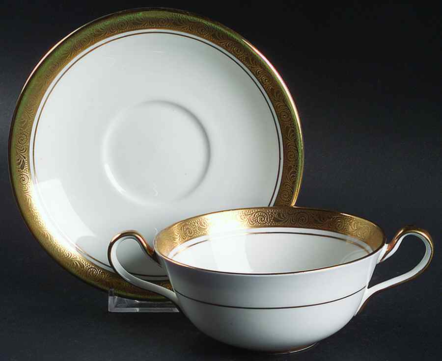 Argosy Flat Cream Soup Bowl & Saucer Set by John  Aynsley & Sons-1