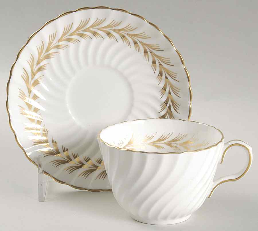 Arundel Flat Cup & Saucer Set by John  Aynsley & Sons-1