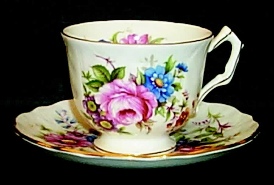 Aynsley Spray Footed Cup & Saucer Set by John  Aynsley & Sons-1