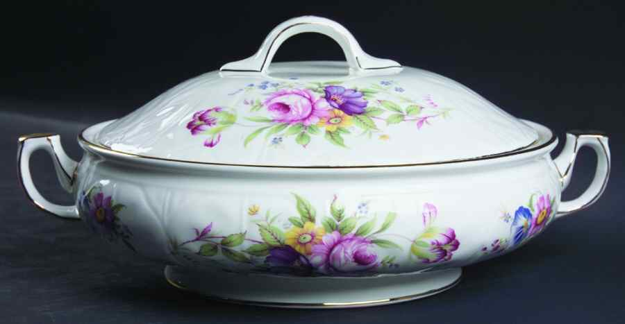 Aynsley Spray Round Covered Vegetable by John  Aynsley & Sons-1
