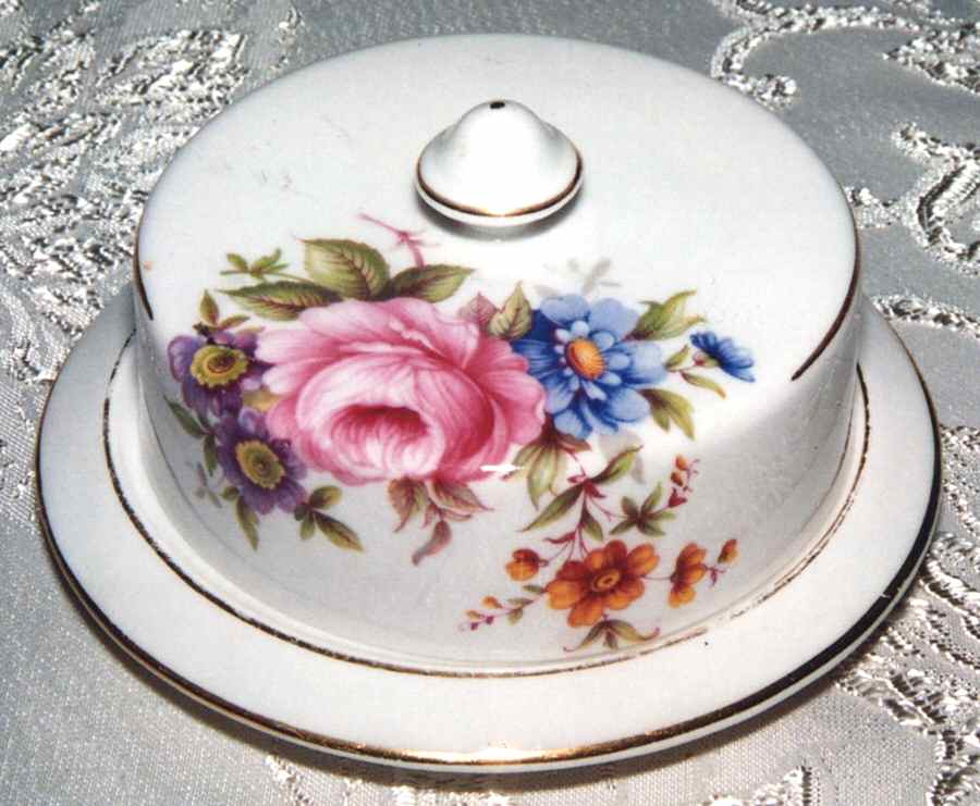 Aynsley Spray Round Covered Butter by John  Aynsley & Sons-1