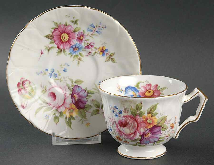 Aynsley Spray Footed Cup & Saucer Set by John  Aynsley & Sons-1