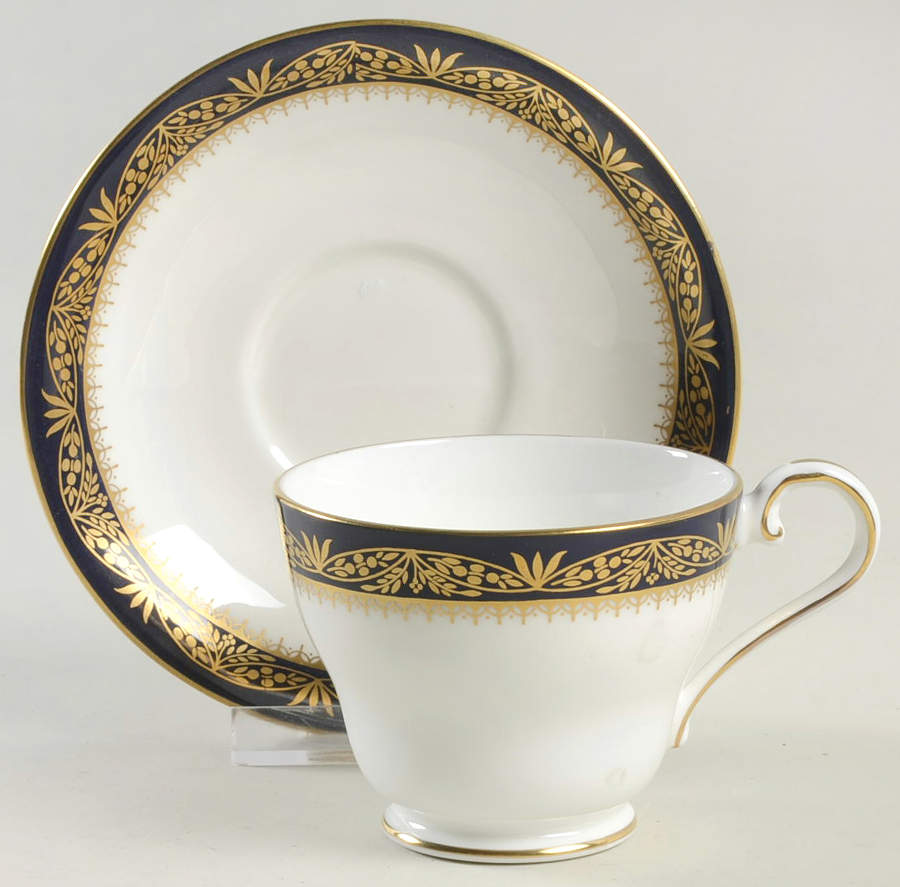 Balmoral Blue Footed Cup & Saucer Set by John  Aynsley & Sons-1