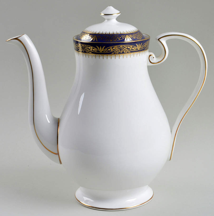 Balmoral Blue Coffee Pot & Lid by John  Aynsley & Sons-1