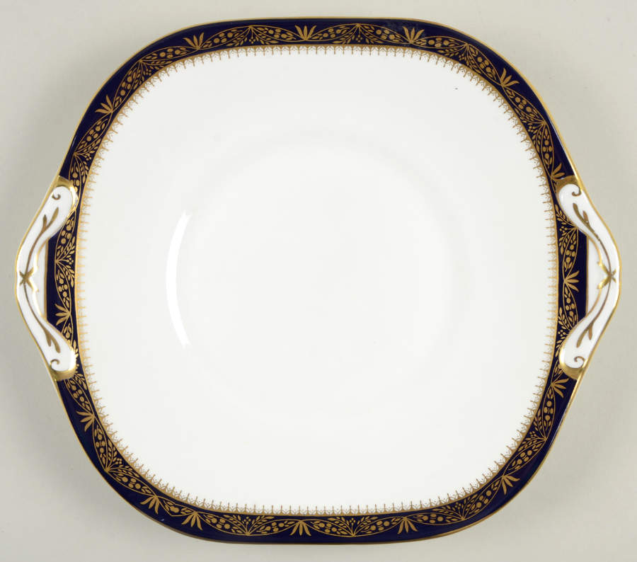 Balmoral Blue Square Handled Cake Plate by John  Aynsley & Sons-1