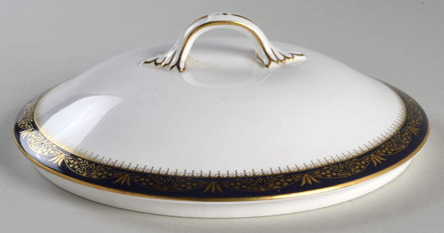 Balmoral Blue Lid for Round Vegetable by John  Aynsley & Sons-1