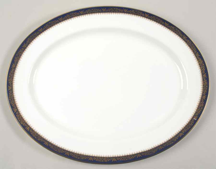 Balmoral Blue 16" Oval Serving Platter by John  Aynsley & Sons-1