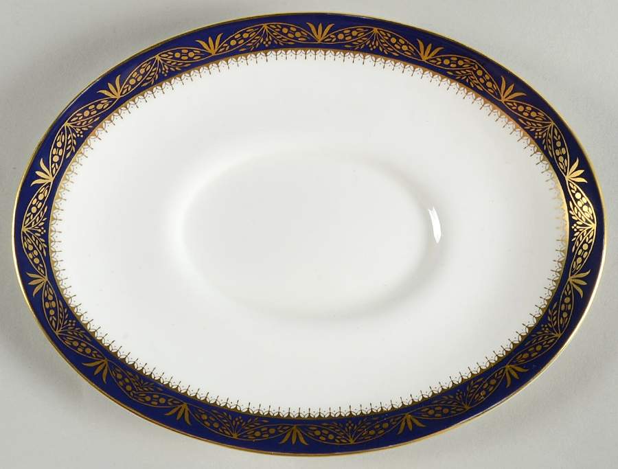 Balmoral Blue Underplate for Gravy Boat by John  Aynsley & Sons-1