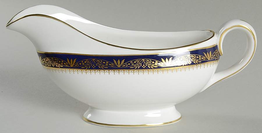 Balmoral Blue Gravy Boat by John  Aynsley & Sons-1