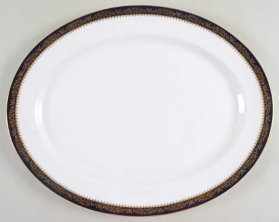 Balmoral Blue 15" Oval Serving Platter by John  Aynsley & Sons-1