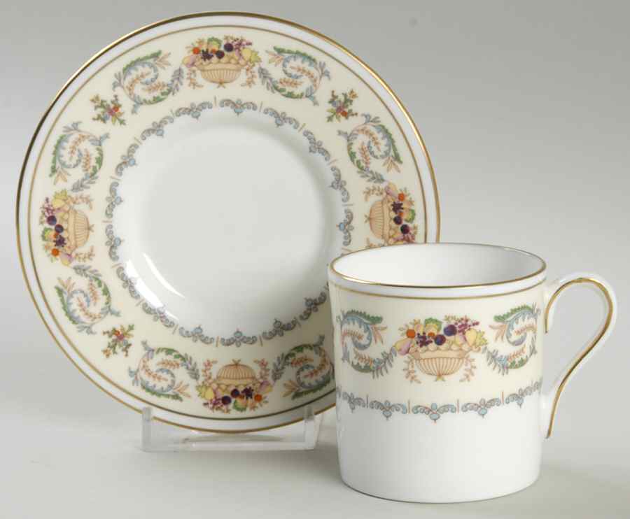 Banquet Flat Demitasse Cup & Saucer Set by John  Aynsley & Sons-1