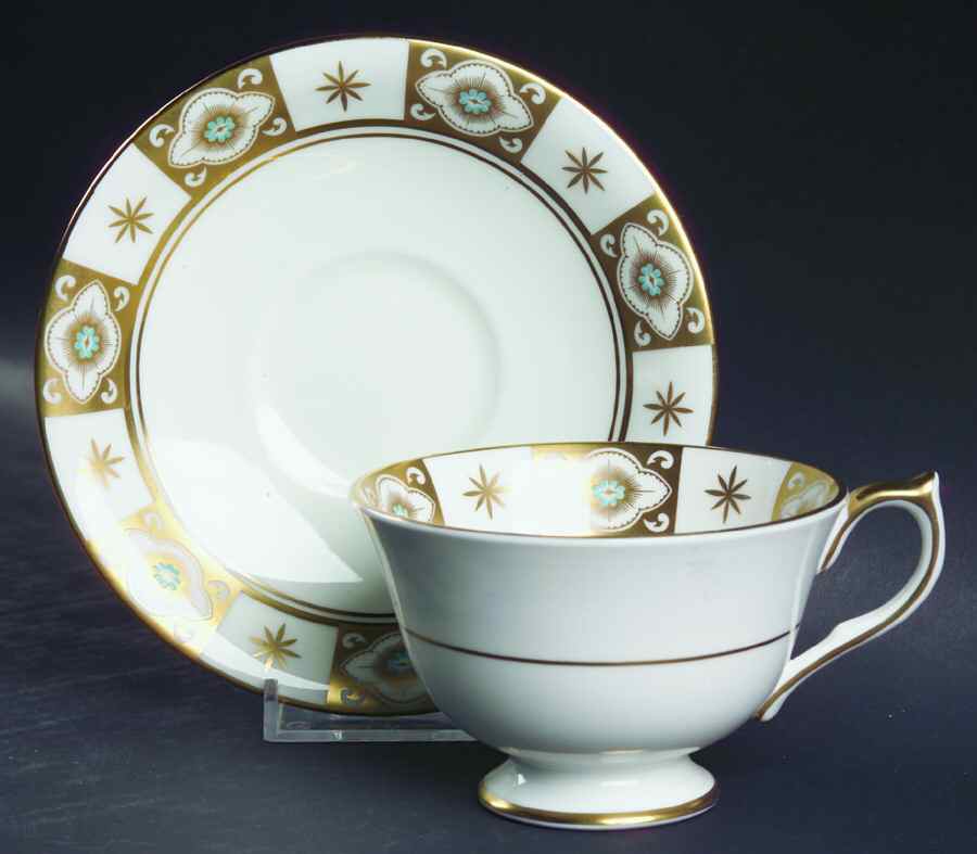 Belmont (Smooth) Footed Cup & Saucer Set by John  Aynsley & Sons-1