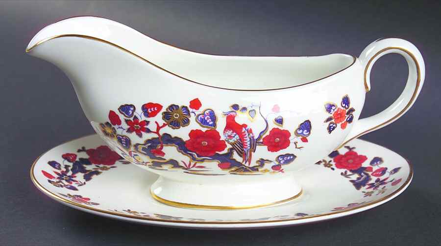 Bird of Paradise Gravy Boat & Underplate by John  Aynsley & Sons-1