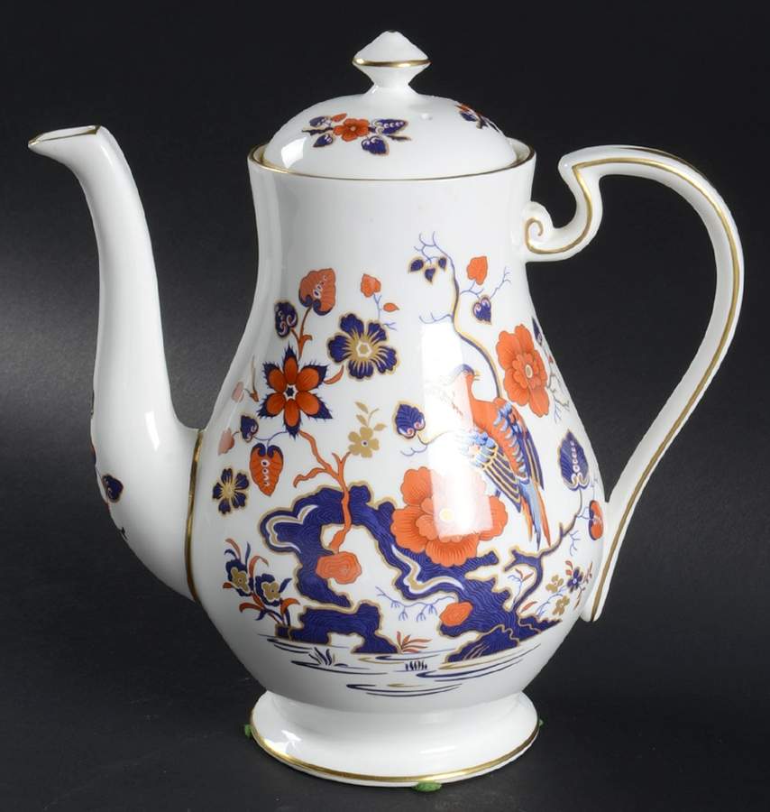 Bird of Paradise Coffee Pot & Lid by John  Aynsley & Sons-1