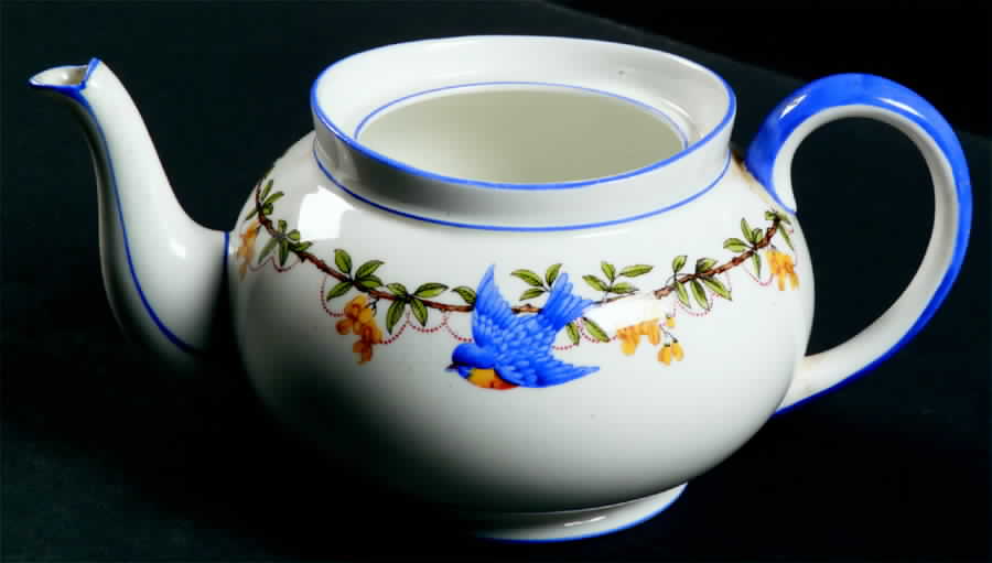 Blue Bird Teapot No Lid by John  Aynsley & Sons-1