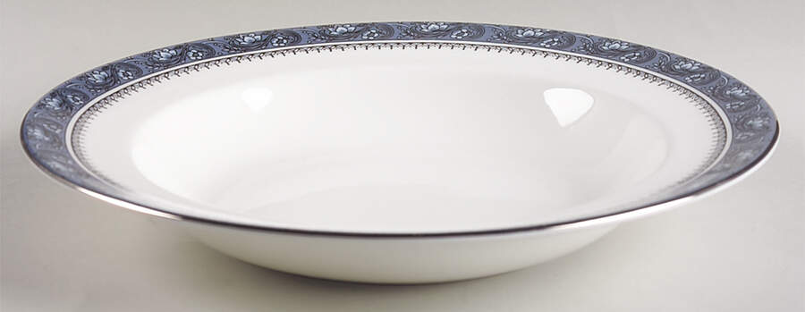 Blue Mist Large Rim Soup Bowl by John  Aynsley & Sons-1